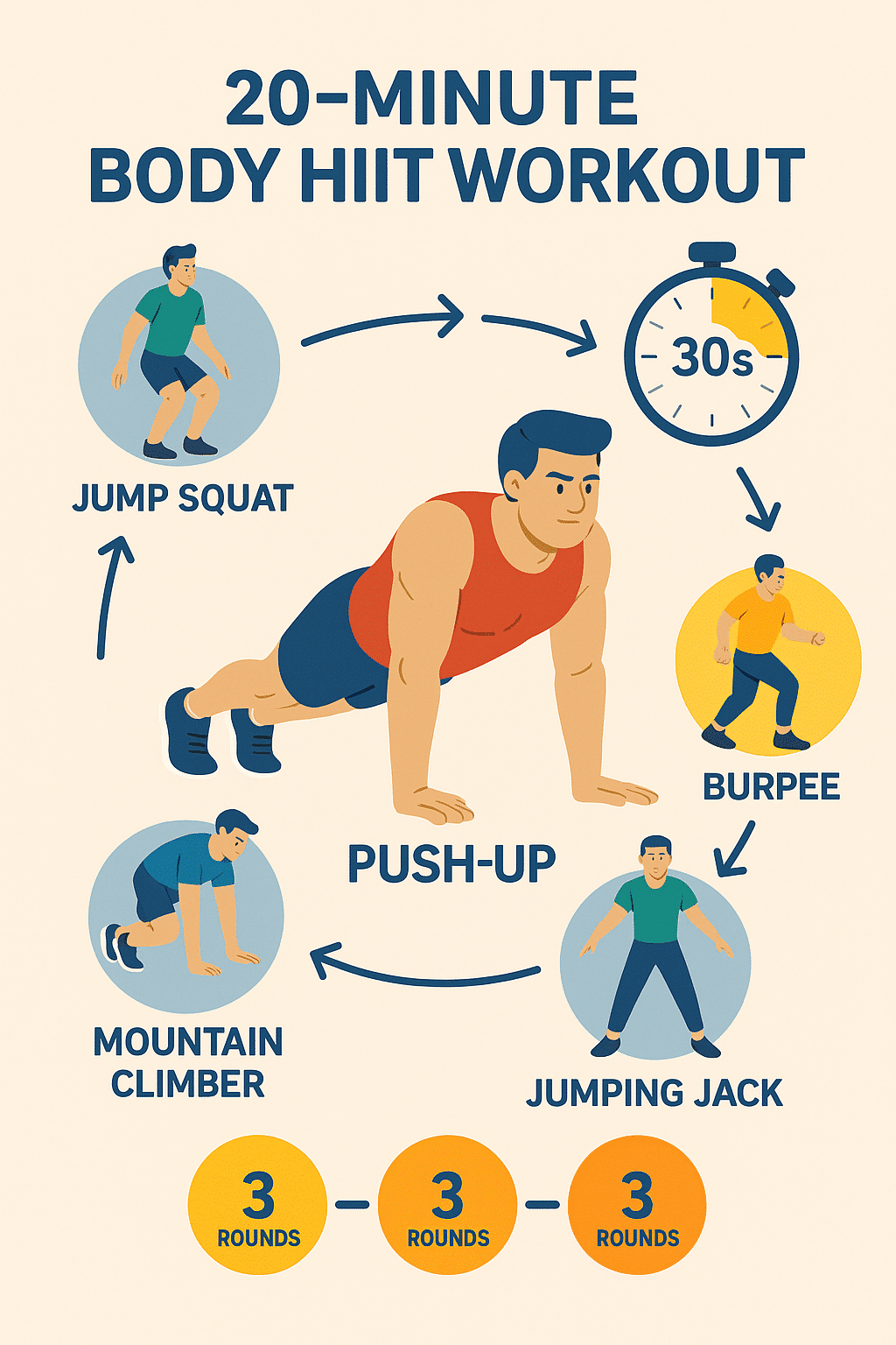 نمونه برنامه تمرین HIIT در خانه