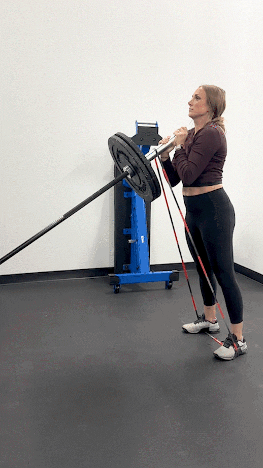 banded landmine press