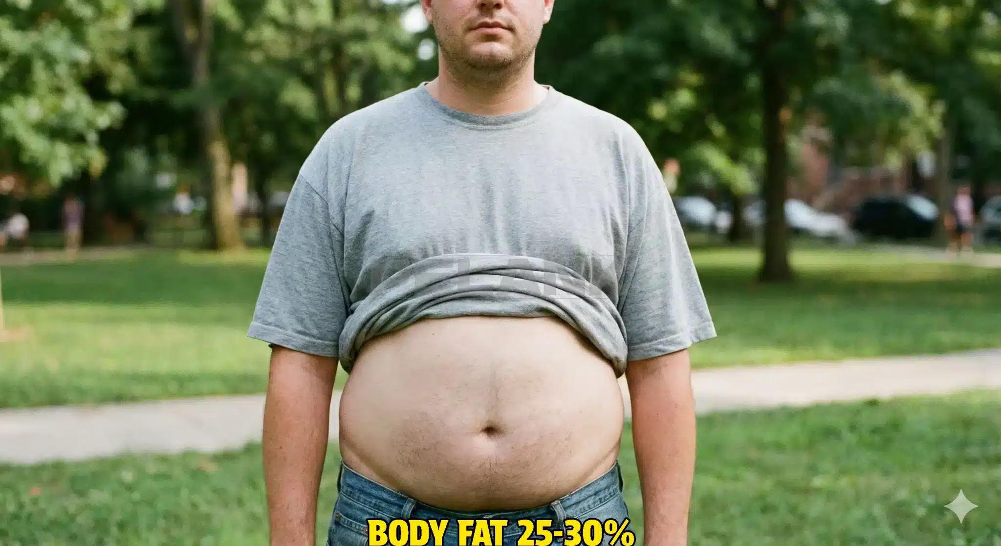 body fat 25-30%