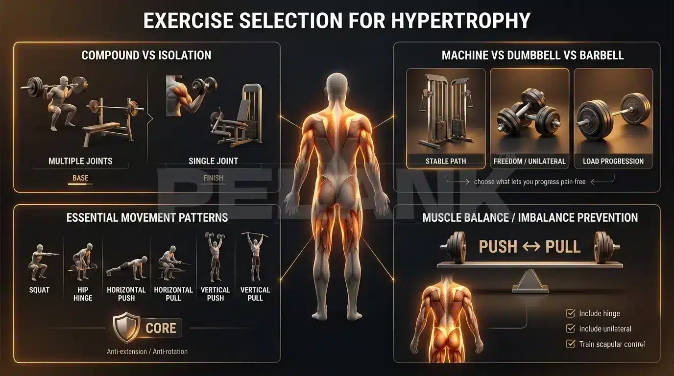 انتخاب تمرین برای هایپرتروفی در بدنسازی