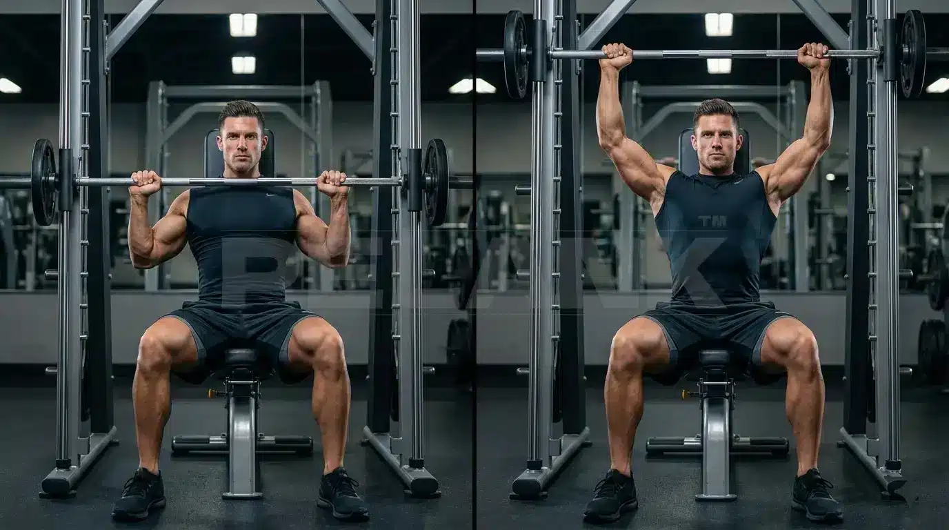 پرس سرشانه اسمیت نشسته