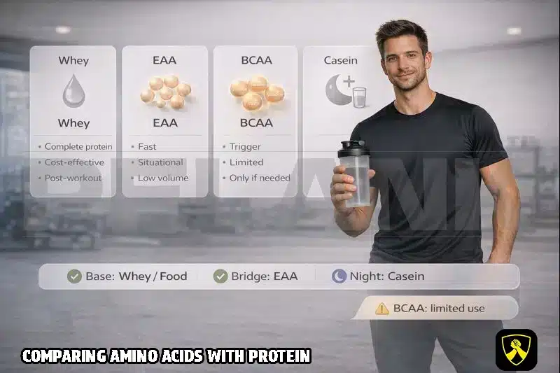 مقایسه آمینو اسید با پروتئین